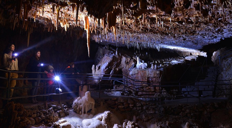 Visite à la lampe frontale de la Grotte Aven Forestière
