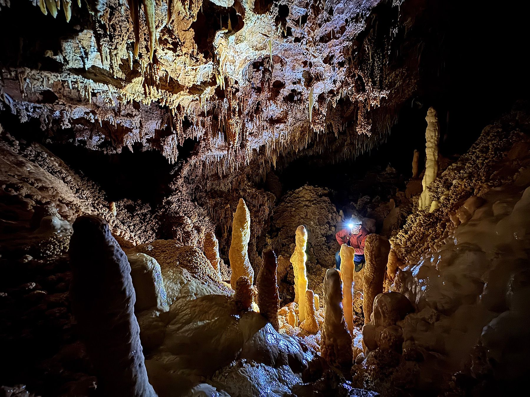 Visiteur-stalagmites-plafond