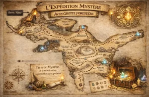 carte au trésor expédition mystère grotte aven forestière
